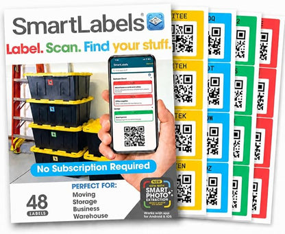 QR Code Stickers with AI Photo Analysis App by SmartLabels