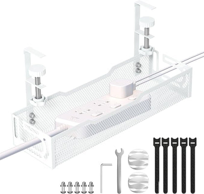 Under Desk Cable Management Tray, No Drill Mesh Desk Cable Tray, Wire by Unknown