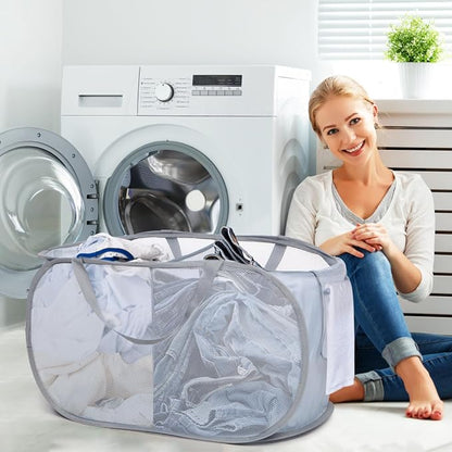 Sturdy Collapsible Laundry Baskets, Foldable Pop Up Laundry Hamper, Durable 2 - Image 2