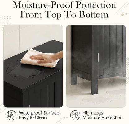 SUPER DEAL Modern Bathroom Floor Storage Cabinet - Image 6
