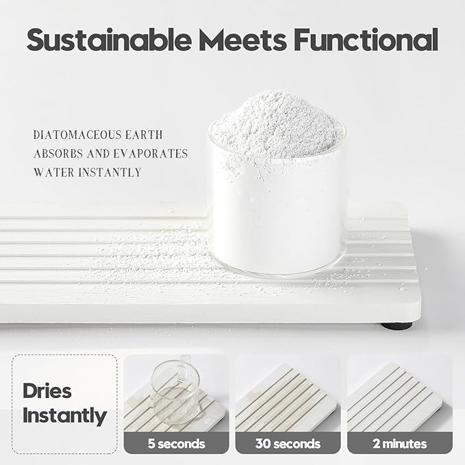 2PCS Diatomite Quick Stone Drying Tray Mat - Image 3