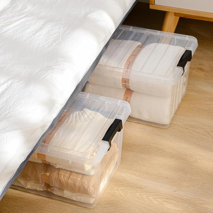 Cetomo 18Qt*3 Plastic Storage Bins, Storage Box, 3 Pack, Organizing Container - Image 4