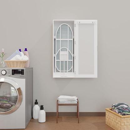 Wall Mount Ironing Board Cabinet, Built in Swivel Ironing Board Folding - Image 9