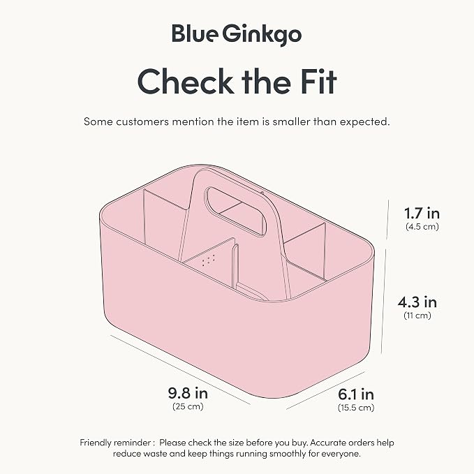 BLUE GINKGO Stackable Organizer Caddy – Korean-Made Portable Tote - Image 3