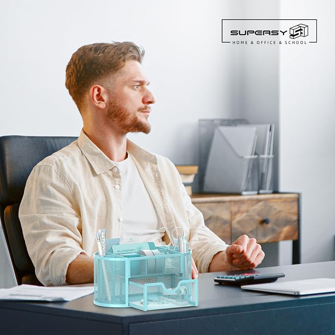SUPEASY Mesh Desk Organizer, Desk Accessories & Workspace Organizers - Image 2