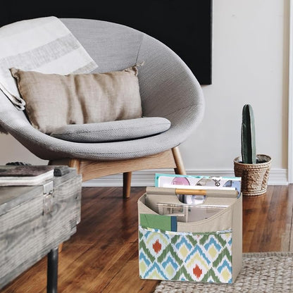 EZDeco Magazine Holder Boho Magazine Rack Floor Foldable 3 Pocket Magazine - Image 7
