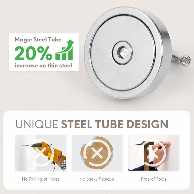 Neosmuk Magnetic Hooks Steel Tube Design - Image 2