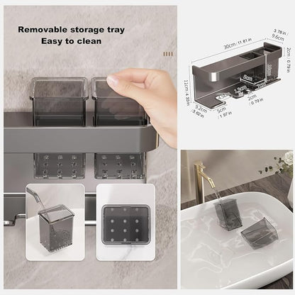 Hair Dryer Holder Wall Mounted, Blow Dryer Organizer, - Image 5