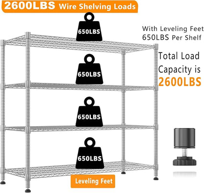 Himimi Storage Shelves 60"W Wire Shelving - Image 5