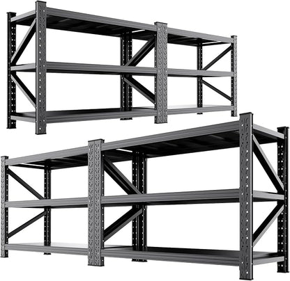 4 Set 5000LBS Heavy Duty Storage Shelves, Adjustable Garage Shelving Unit by AXASIIO