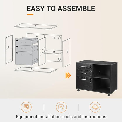 DEVAISE 3-Drawer File Cabinet - Image 8