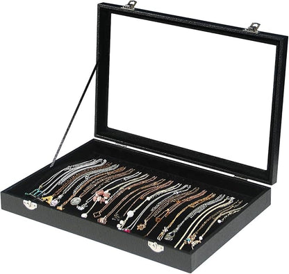 Coward 20 Hooks Necklace Organizer Jewelry Box, Dustproof Necklace Display by FocusOnJewelryDisplay15yrs
