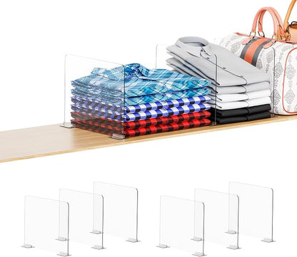 Yieach 6 Pack Acrylic Shelf Dividers by Yieach
