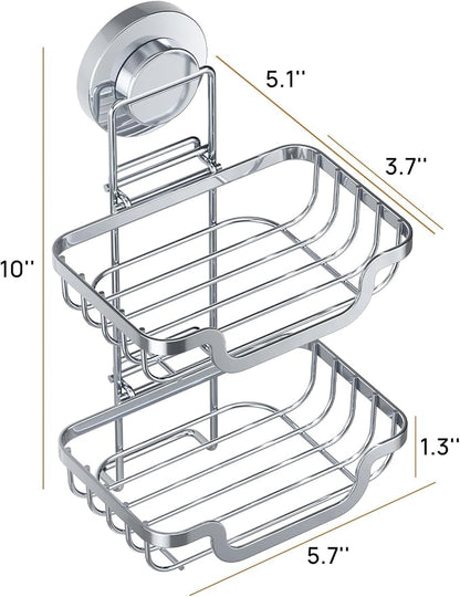 LEVERLOC 2 Tier Soap Holder, Soap Bar Dish - Image 8