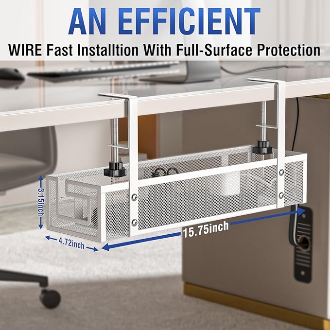 Under Desk Cable Management Tray - Image 6