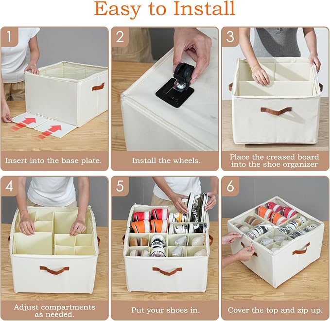 Foyego Shoe Organizer for Closet, Shoe Storage Organizer - Image 8