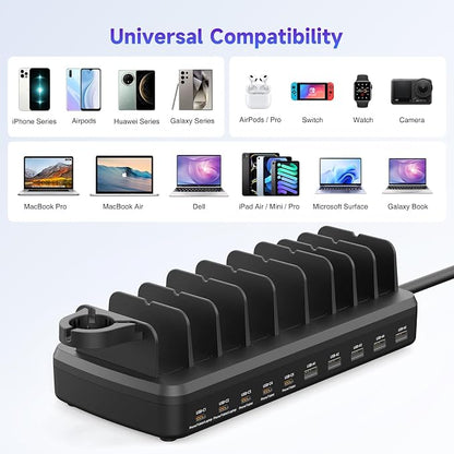 320W Charging Station for Multiple Devices, 10 Ports Fast Multi-Device Charger - Image 8