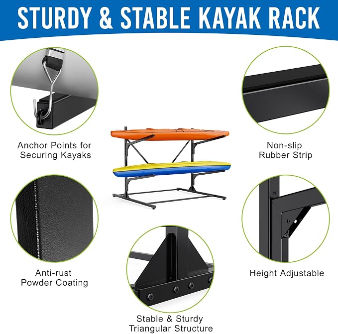 Kayak Storage Rack, Kayak Wall Mount Rack, Kayak Rack - Image 3