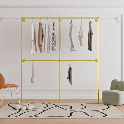 Industrial Pipe Clothing Rack, Heavy Duty Wall Mounted Clothes Rack, Retail - Image 8