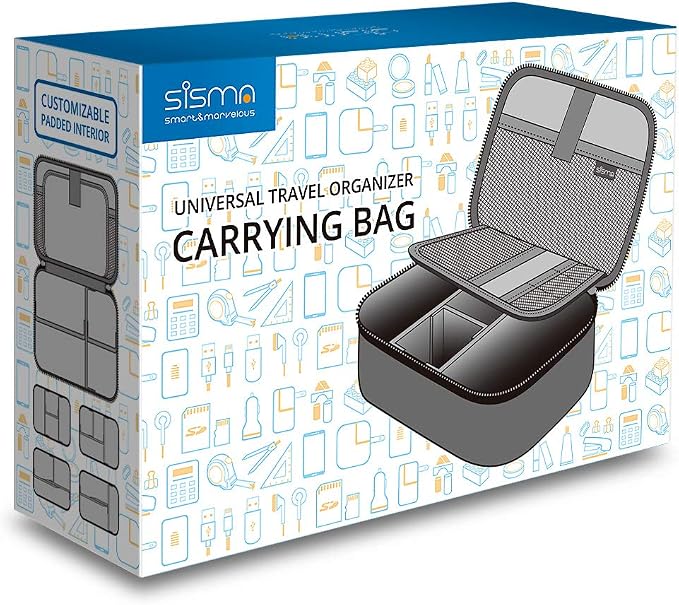 sisma Travel Electronics Organizer Small Carrying Case - Image 6