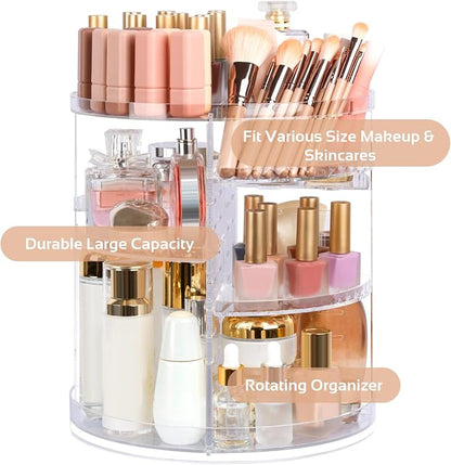 Boxalls Makeup Organizer Rotating Large Capacity, 360 Makeup Carousel - Image 3
