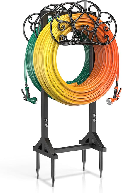 Garden Hose Holder Holds 2 * 160Ft Hoses, Heavy-Duty Freestanding Water Hose by Unknown