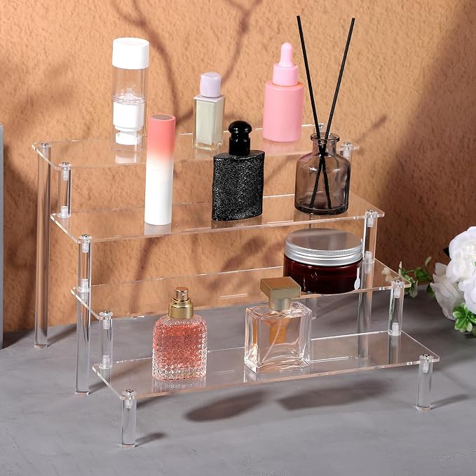 2 Pack 4 Tier Acrylic Display Risers, and Collectibles - Image 5