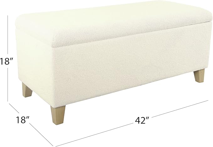 HomePop Storage Bench, Pearl Cream - Image 3