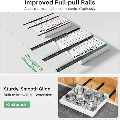 Pull out Cabinet Organizer, Expandable Heavy Duty Slide out Drawers Fixed - Image 4