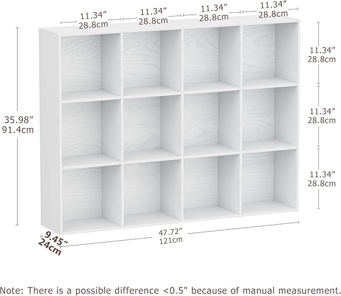 12 Cube Storage Organizer, Wooden Cube Shelves - Image 3