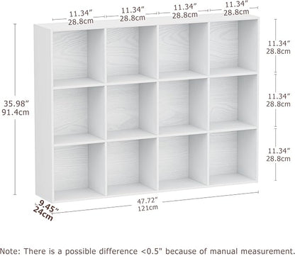 12 Cube Storage Organizer, Wooden Cube Shelves - Image 3