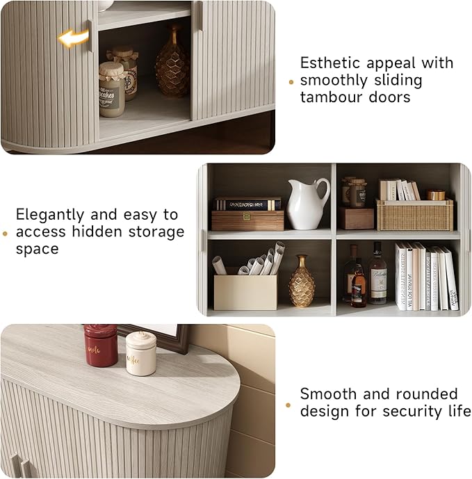 55" Sideboard Buffet Cabinet - Image 4
