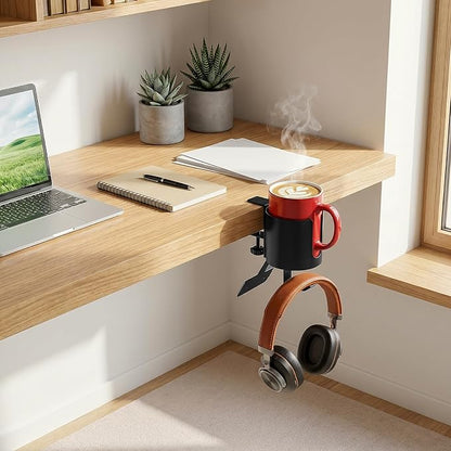 MYITYARD 3 in 1 Desk Cup Holder Clamp, Clip On Table Cup Holder - Image 9
