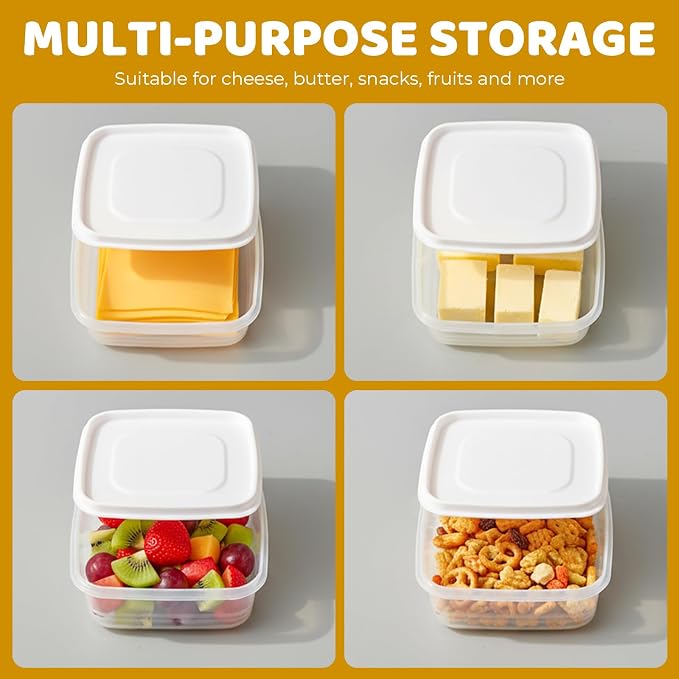 2Pack Sliced Cheese Container for Fridge, Keeps Cheeses Fresh Longer and - Image 5