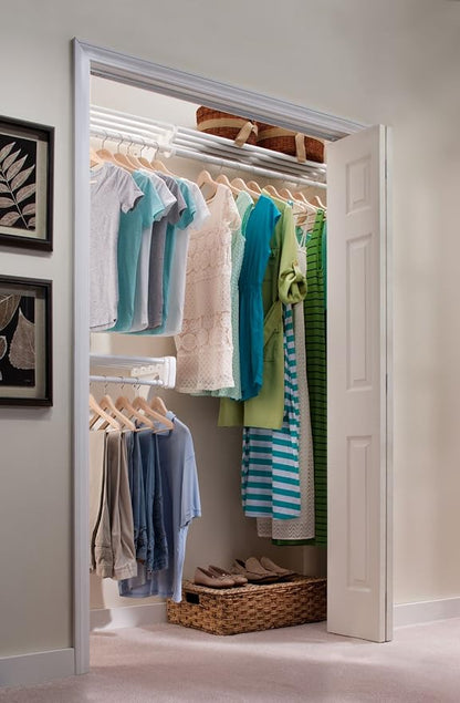 EZ Shelf - DIY Closet Organizer Kit - Expandable to 12.2 ft. of Hanging & Shelf - Image 7