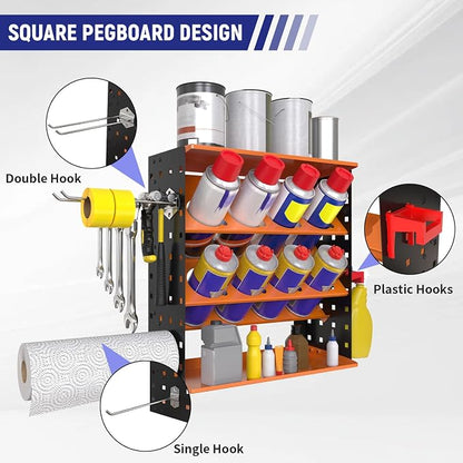 Wall Mount Spray Can Holder, Aerosol Spray Bottle Holder Storage Rack, - Image 5