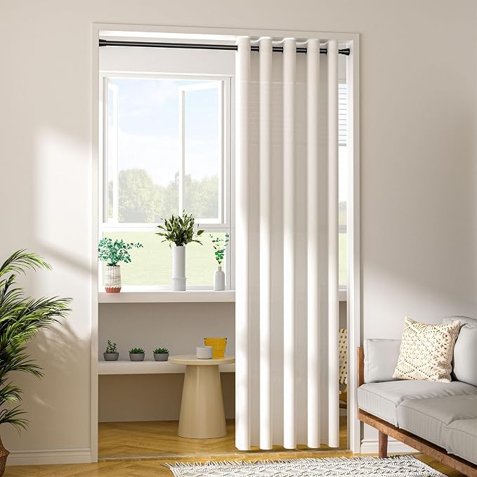 Shower Curtain Rod Black Tension Rod 45 to 77 Inch 2PCS Spring Curtain Rod - Image 7