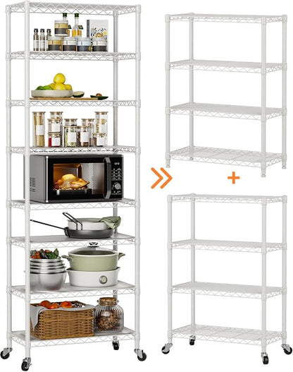 Golpart Shelves Storage Shelf Wire Closet Bathroom Organizers Metal Pantry | 8 - Image 6