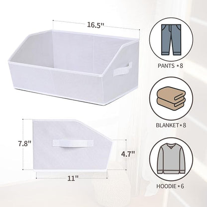 Homsorout Closet Baskets for Shelves Trapezoid - Image 2