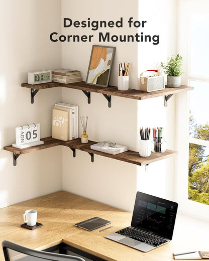 Amada HOMEFURNISHING Corner Floating Shelves, Shelves - Image 6