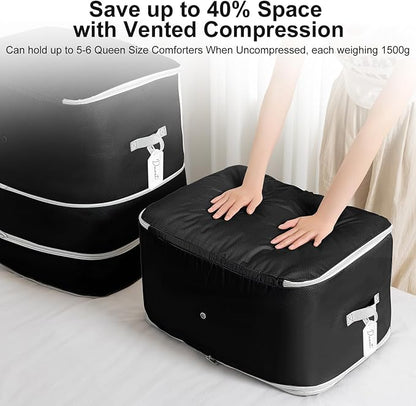 Comforter Storage Bag - 130L Large Capacity Blanket Storage Bags 3-Layer Ultra - Image 3