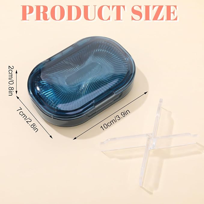 4 Pcs Qtip Holder Hair Tie organizer Small Container Portable Travel Qtips Case - Image 4