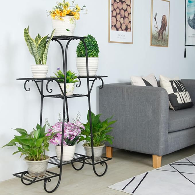 7 Tier Metal Plant Stand Planter Rack, Iron Flower Pot Display Rack Plant Rack - Image 2
