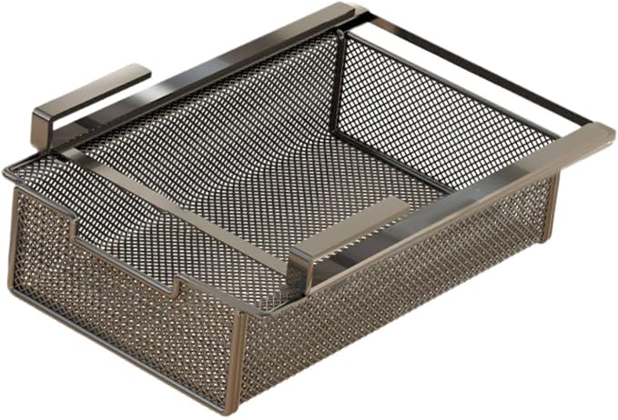 Hanging Pullout Drawer Basket Under Table Drawer Metal Under Shelf Basket - Image 6