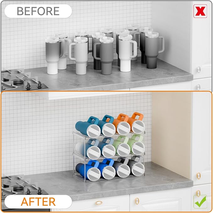Yieach Stackable Water Bottle Organizer - Image 5