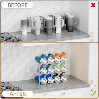 Yieach Stackable Water Bottle Organizer - Image 5