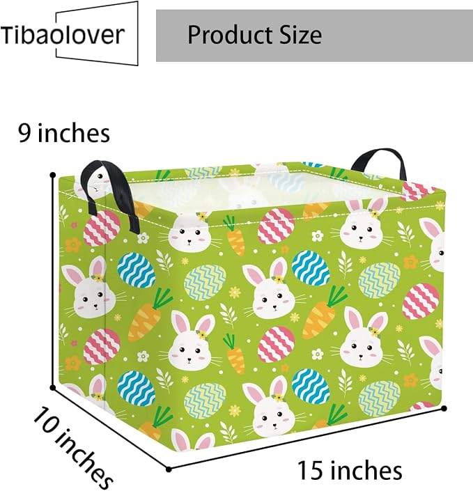 Rectangular Easter Bunny Storage Basket - Image 6