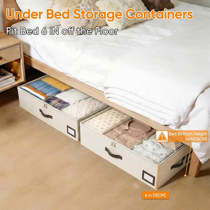 OIAHOMY 2 Pack 53L Under Bed Storage - Image 4