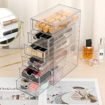Hipiwe Plastic Drawer Organizer Clear Desktop Drawers Box - Image 5