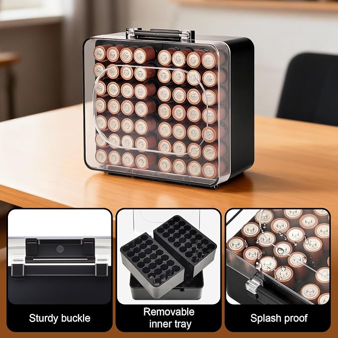 FULLCASE Battery Storage Organizer Box, Holder Container - Image 5
